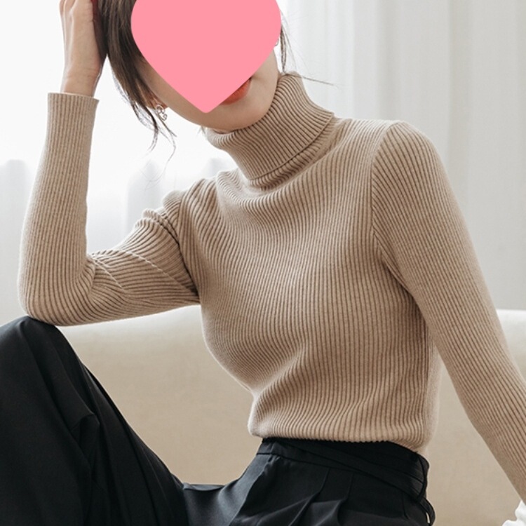 Turtleneck Knitwear for Women 2025 Autumn and Winter Long-Sleeved Slim Fit Thickeneded Versatile Bottoming Shirt Top Black and White Inner Knitwear Turtleneck Knitwear for Women 2025 Autumn and Winter Long-Sleeved Slim Fit Thickeneded Versatile Bottoming Shirt Top Black and White Inner Knitwear