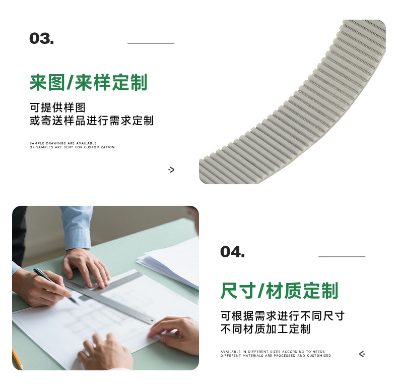 At3-450 Gray Ring Polyurethane Steel Wire Timing Belt Industrial Belt Seamless Wear-Resistant Gray Transmission Belt