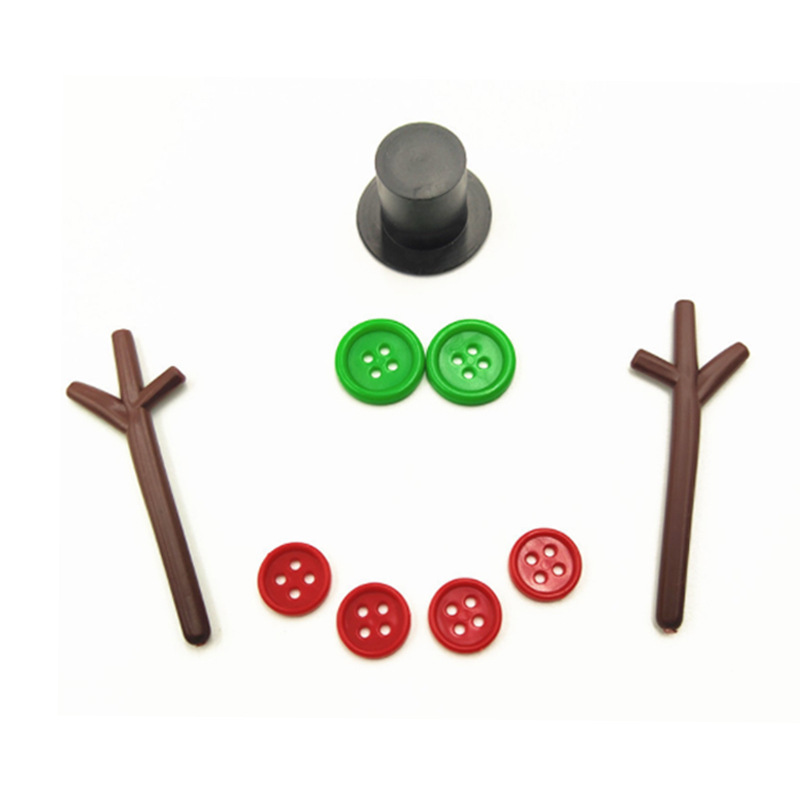 Christmas DIY Ornaments Plastic Antlers Branches Snowman Hand DIY Christmas Decoration Accessories Elk Crafts Set