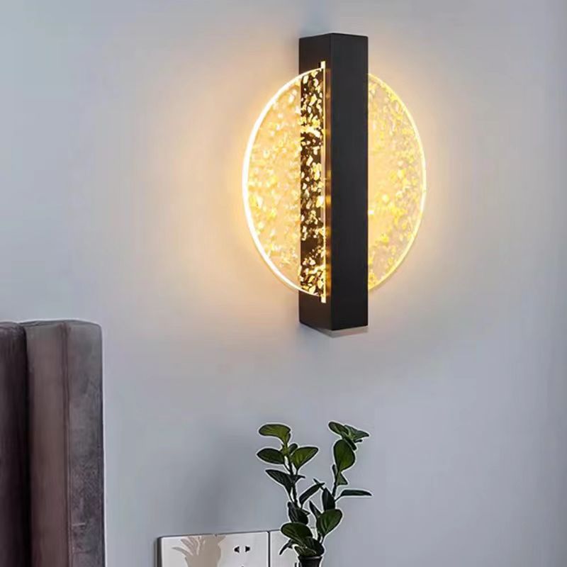Luz de pared acrílica de lujo nórdica sala de estar televisión de fondo lámpara de pared interior pasillo dormitorio cabezal de cama lámpara de pared
