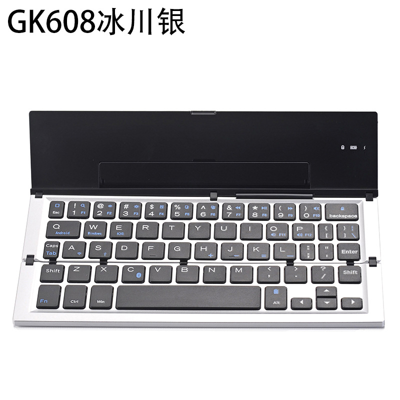 Geyes Bluetooth teclado plegable inalámbrico de tres sistemas de doble canal teléfono móvil tableta transfronteriza dedicada aleación de aluminio