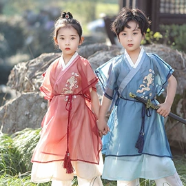 童汉服;童套装;儿童表演服