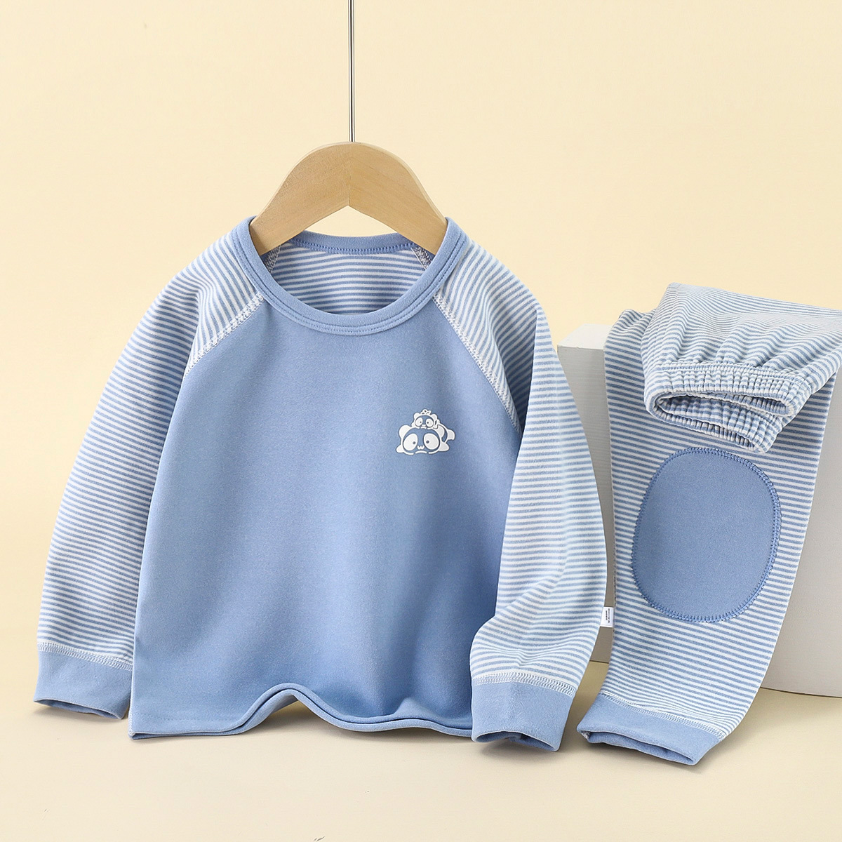 Ropa interior térmica para niños, traje de servicio a domicilio 7A antibacteriano de terciopelo otoño e invierno, niños y niñas, ropa de otoño, pantalones largos, ropa para niños al por mayor