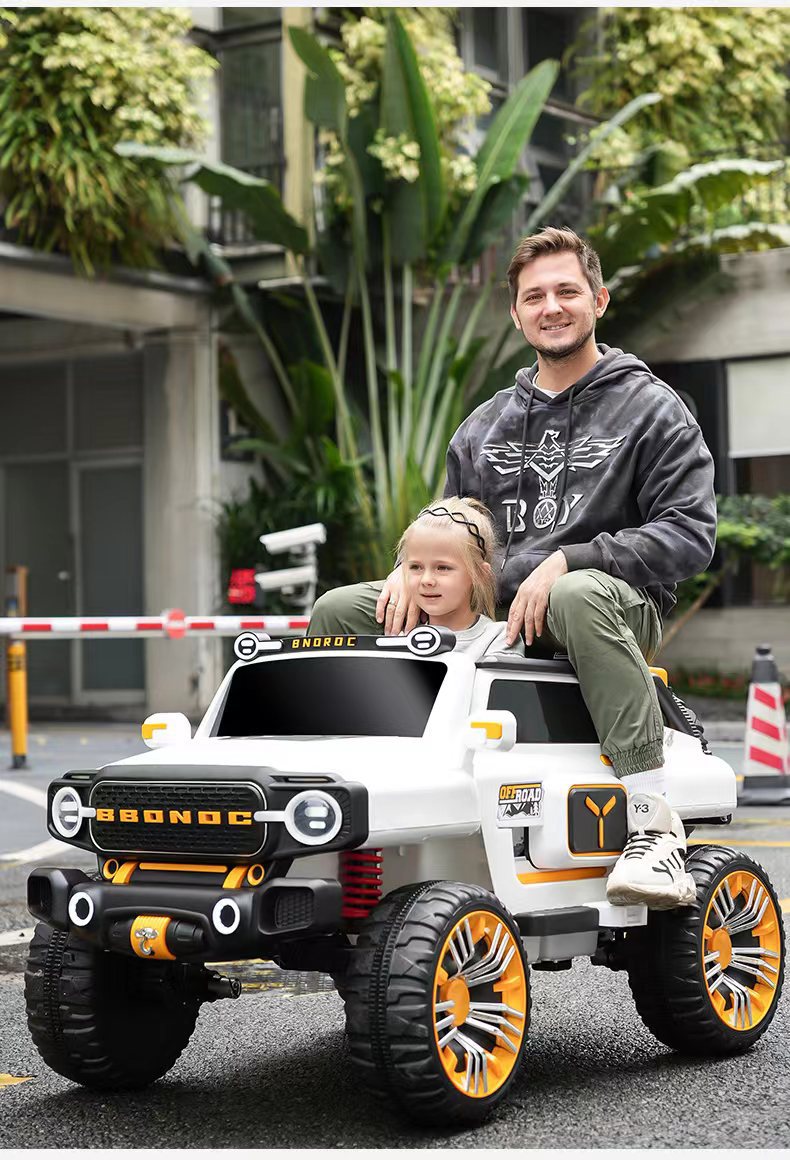 皮尔斯大型儿童电动车四轮汽车双人可坐大人越野遥控玩具车超大号四驱车详情14