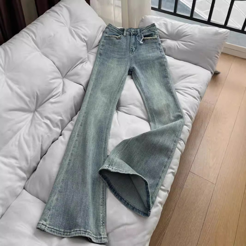 Flared Jeans for Women 2026 Summer High-Waisted Slim-Fit Versatile Flared Long Pants Summer Thin Style Flared Jeans for Women 2026 Summer High-Waisted Slim-Fit Versatile Flared Long Pants Summer Thin Style