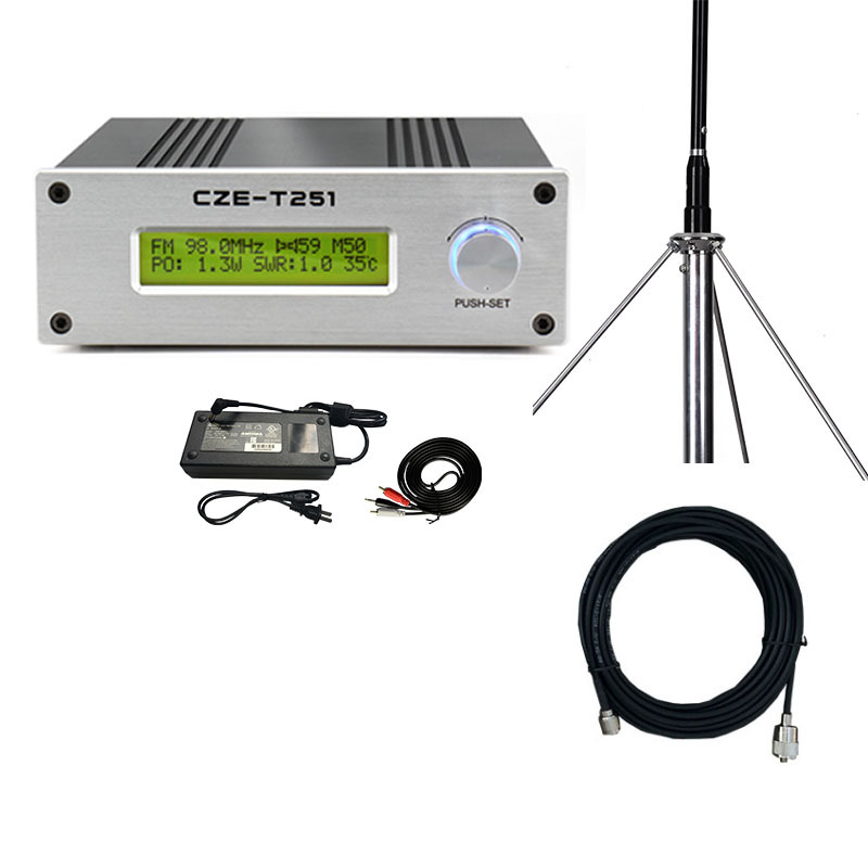 25W Transmitter Wireless Campus Broadcast Stereo FM Transmitter FM Audio Transmitter