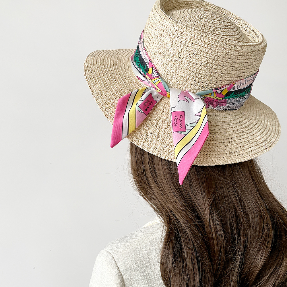 Women's Elegant Retro Printing Bag Satin Silk Scarf display picture 10