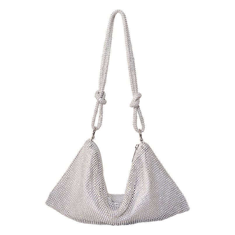 Bolso de Noche con Pedrería, Hecho a Mano, Nuevo Modelo 2025, Éxito de Ventas Transfronterizo, Bolso de Hombro para Fiesta o Banquete, Bolso de Mano para Mujer