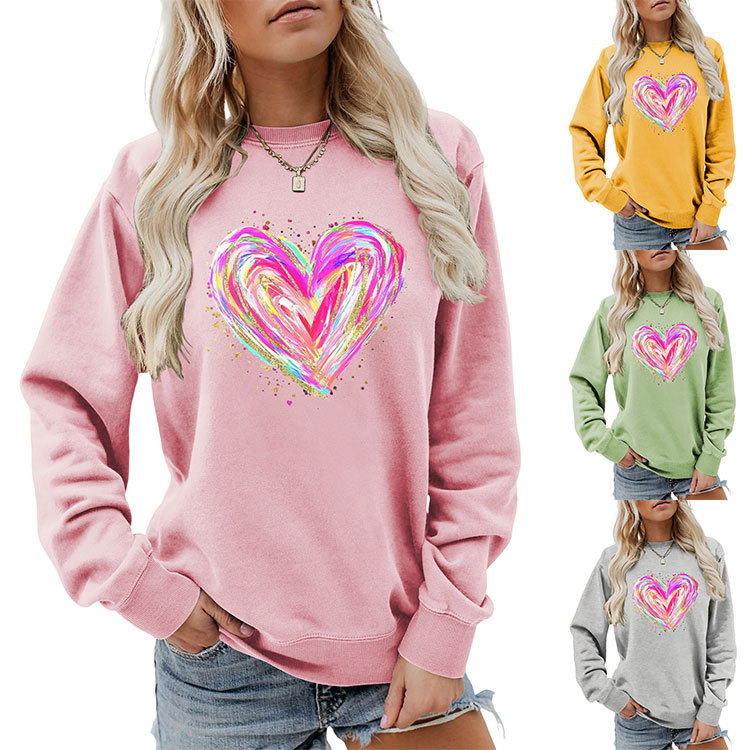 Independent Site New Stylish, Comfortable, Versatile Women's Colorful Sequin Heart Autumn And Winter_ecoleips.com