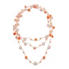 Retro spherical woven necklace natural stone handmade, fresh accessory from pearl, European style