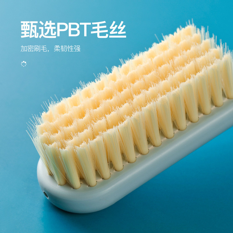 家庭用長柄靴ブラシ、吊り下げ可能なプラスチック靴洗いブラシ、靴を傷つけない多機能無地クリーニングブラシ、柔らかい毛クリーニングブラシ|undefined