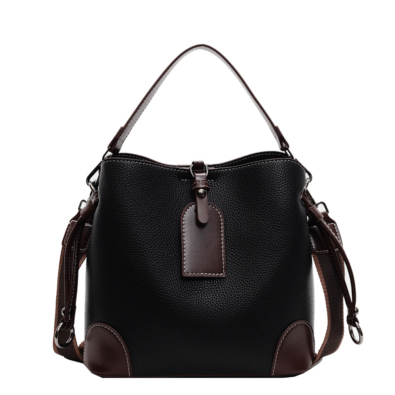 Bolso de nicho retro, bolso de moda, bolso de balde, mujer 2025, nuevo estilo de estilo extranjero, bolso de hombro, bolso de mochila coreano