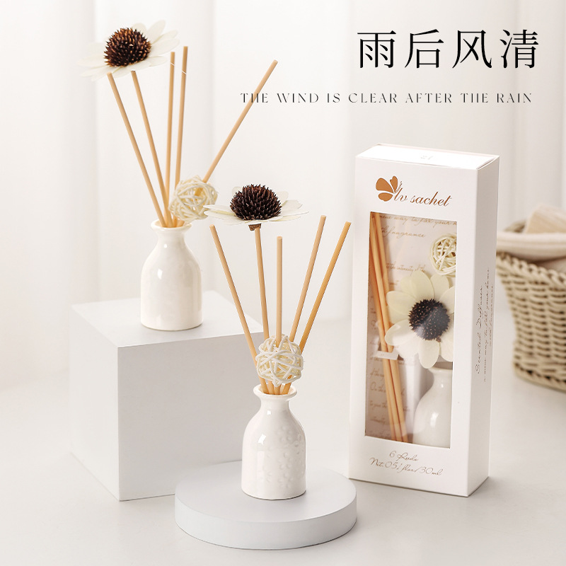 熱い販売ラベンダー無火アロマセラピーキットは籐セラミックエッセンシャルオイル揮発性アロマセラピーフレグランスメーカー卸売をカスタマイズすることができます