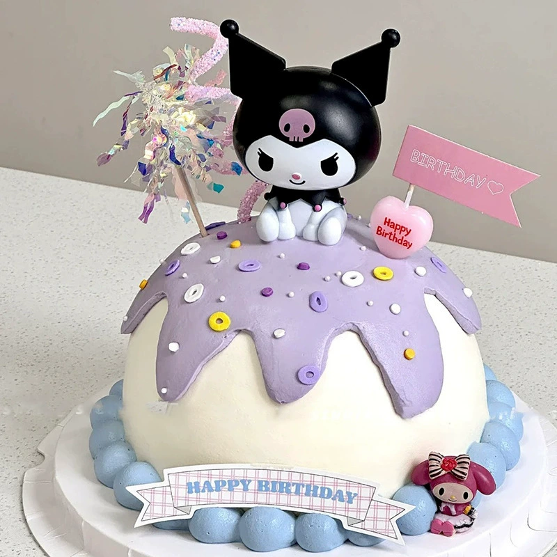 Xiaohongshu is the same cute Kuromi cake decorative ornament net red girl girl birthday party dressing plug -in