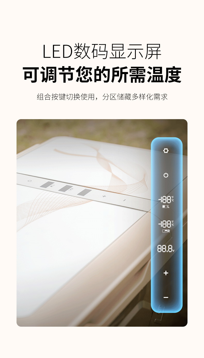 Ice Tiger Compressor Car Refrigerator Car Home Dual-use Refrigeration 12v24v Portable QLD35 Dormitory Small Refrigerator