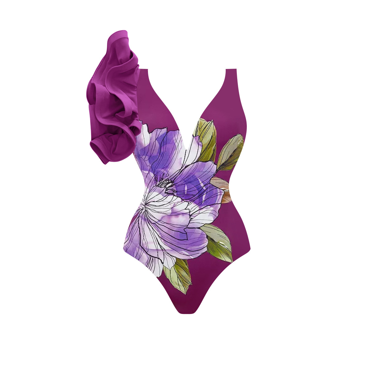 Mujeres Elegante Estilo Clásico Flor Juego De 2 Piezas Una Pieza Traje De Baño display picture 15