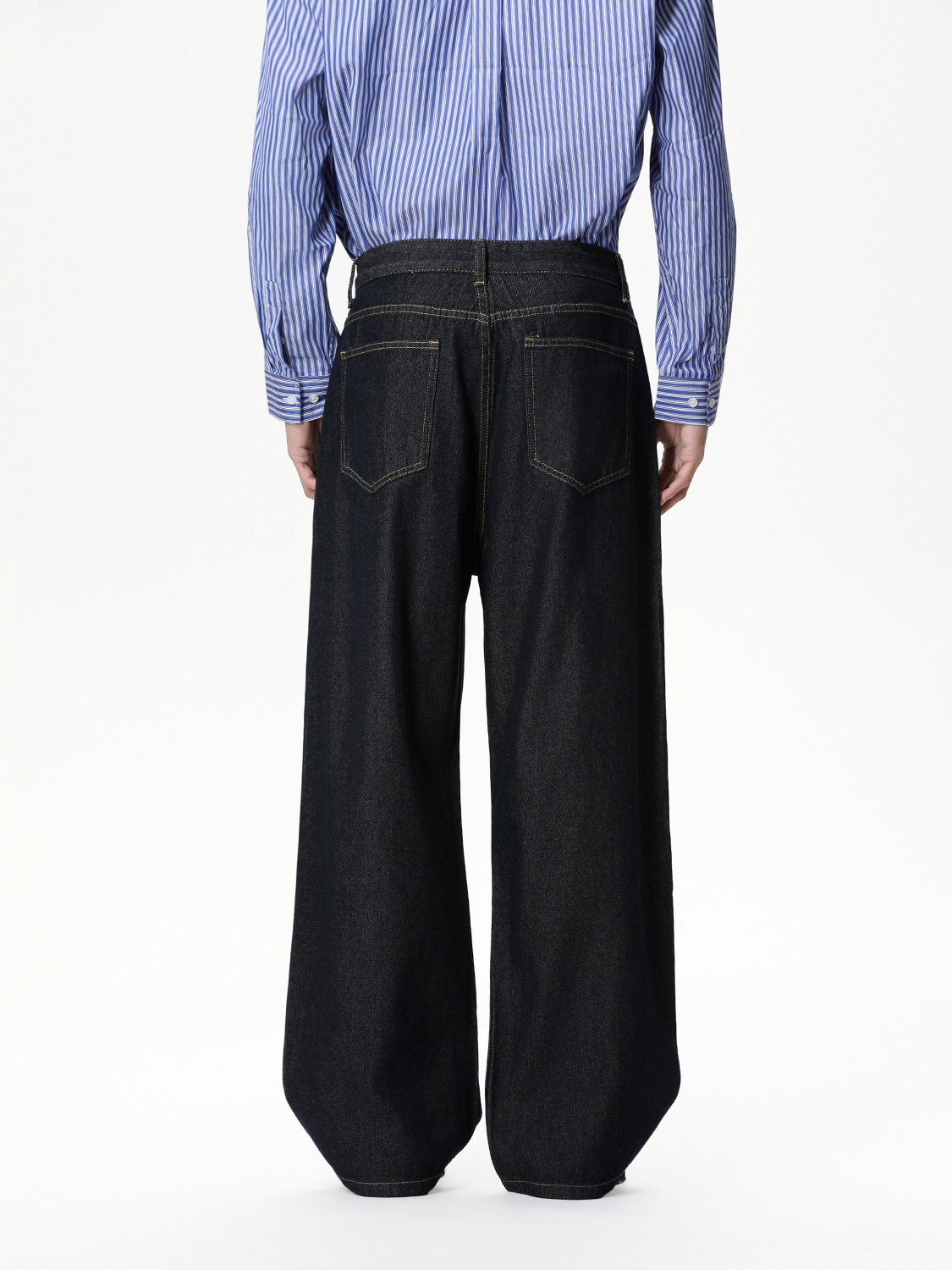 MTLCLOTHES Hombres| Pantalones rectos casuales de vaca limpia, piernas largas, vaqueros rectos de estilo general