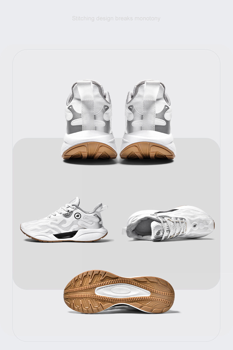 2023年新款春秋男鞋透气网面运动鞋厚底增高休闲鞋