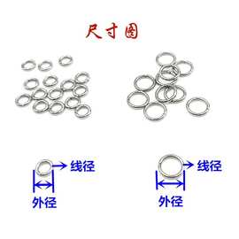 DIY饰品配件扣3不锈钢开口圈0闭口圈4线割圈项链手链连接环圈材料