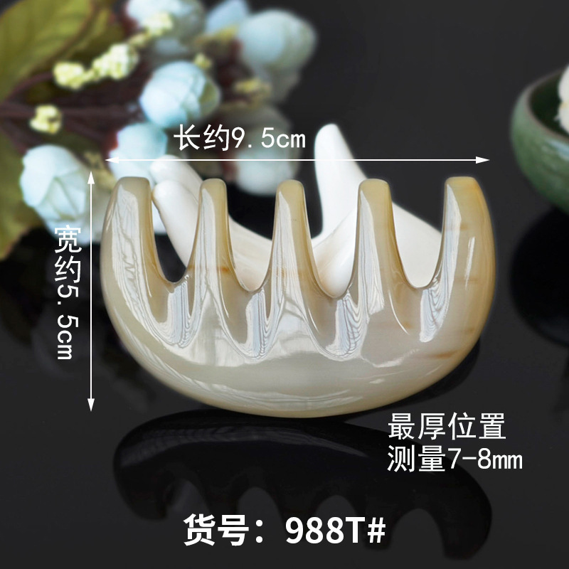 記憶青糸の多くの天然牛角櫛は静電気を減らして髪を保護して櫛をマッサージします。|undefined