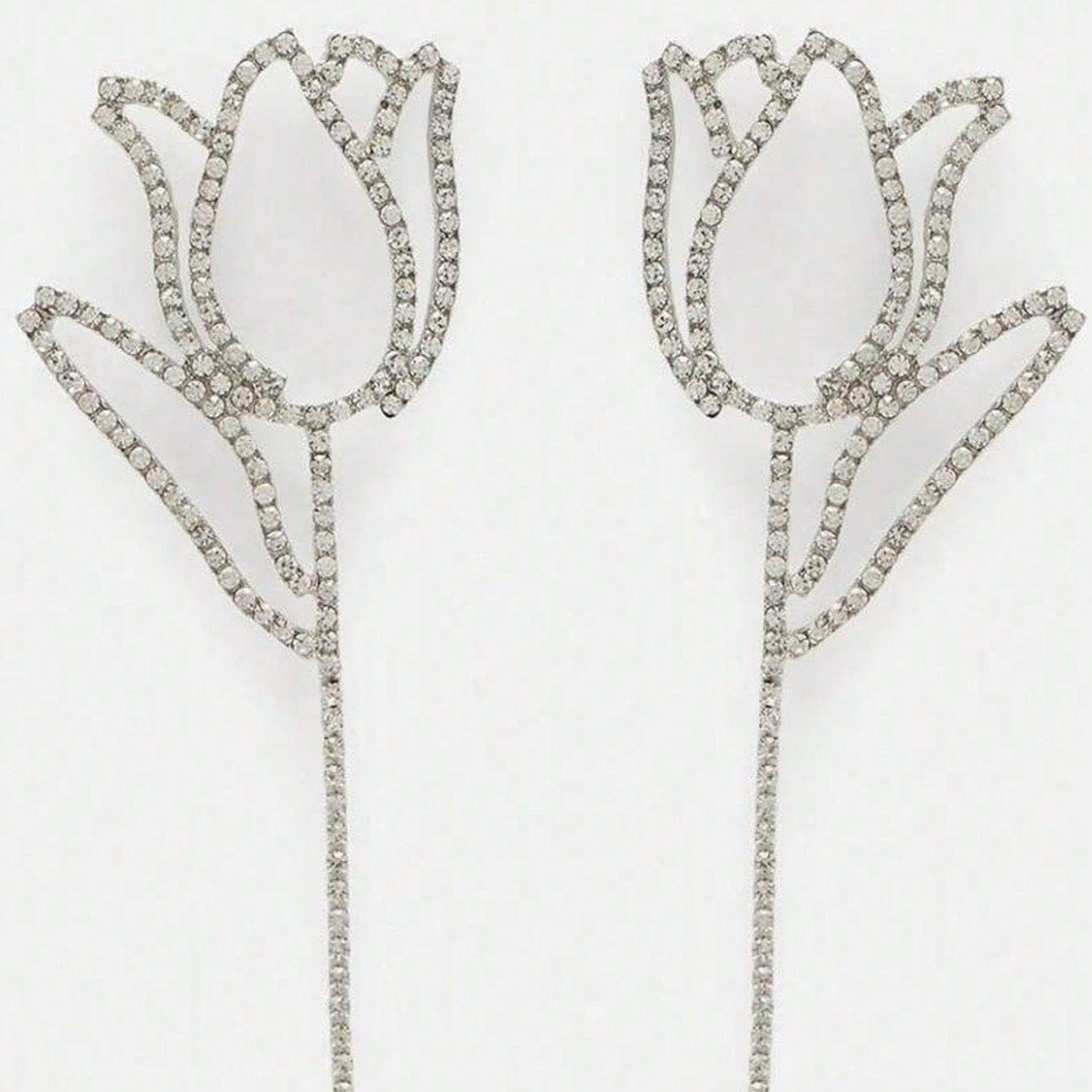 fashion flower simple style luxury high end exaggerated earrings inlaid diamond party super flash earrings women_voghion.com