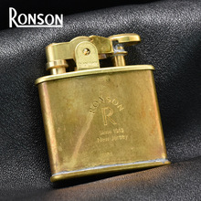 日本正品ronson朗森班卓琴煤油氧化铜斑驳复古创意经典个性铜火机