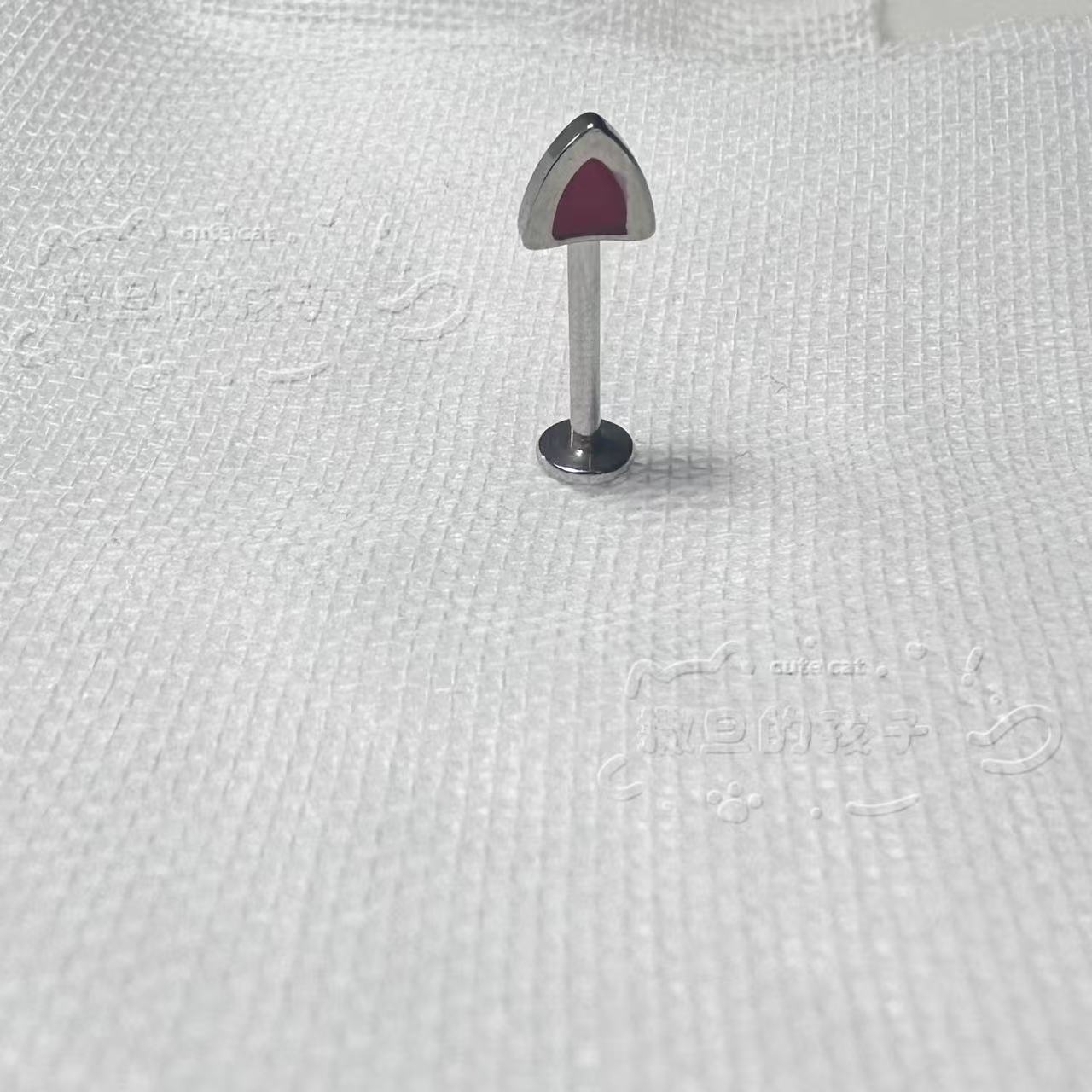 Satan's Child F136 Titanium Alloy Lip Nail Devil Nail Cat Ear Lip Nail Lip Ring detail image 7