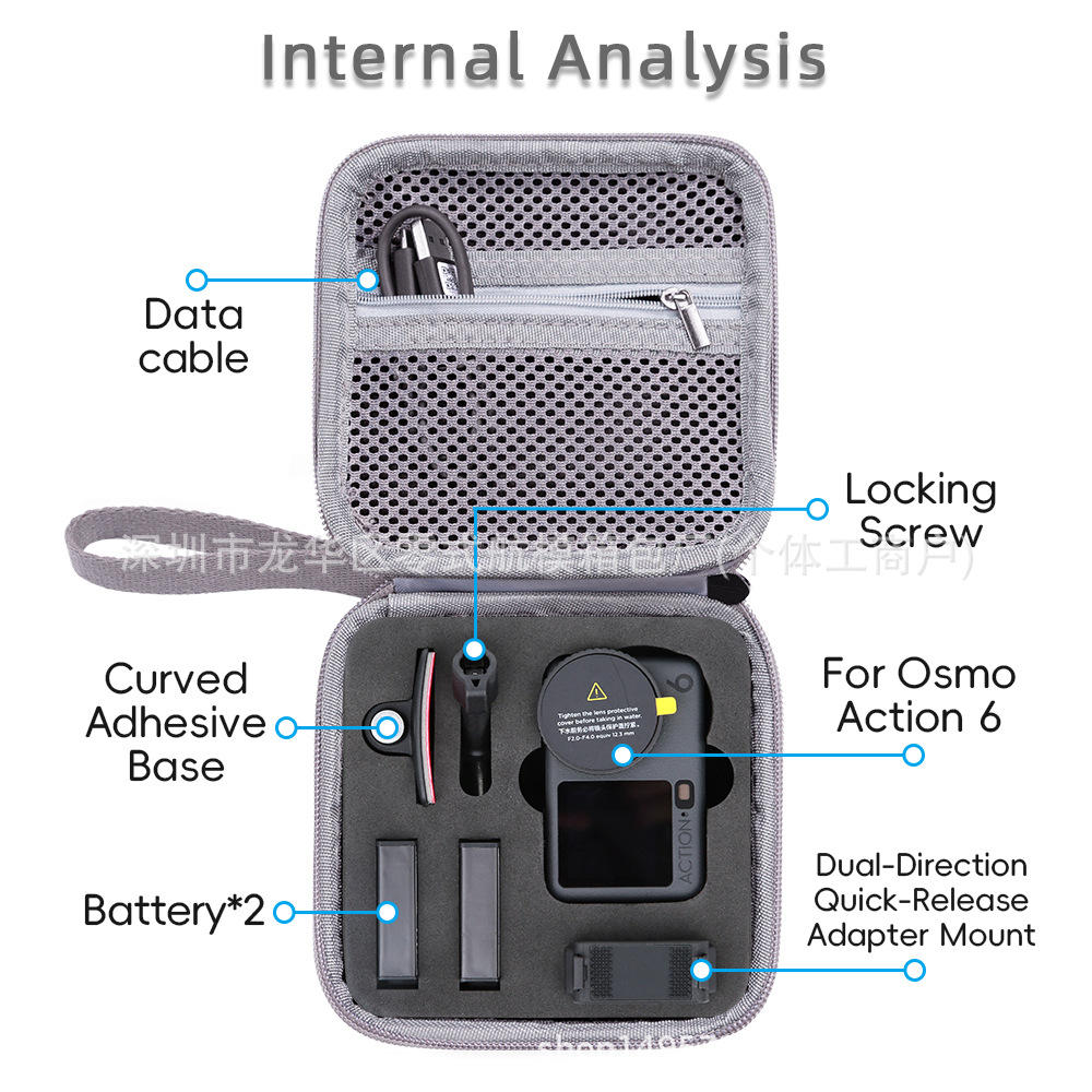 Adecuado para DJI Action 4/5pro cámara deportiva bolsa de cosméticos bolso de mano DJI osmo Osmo 4