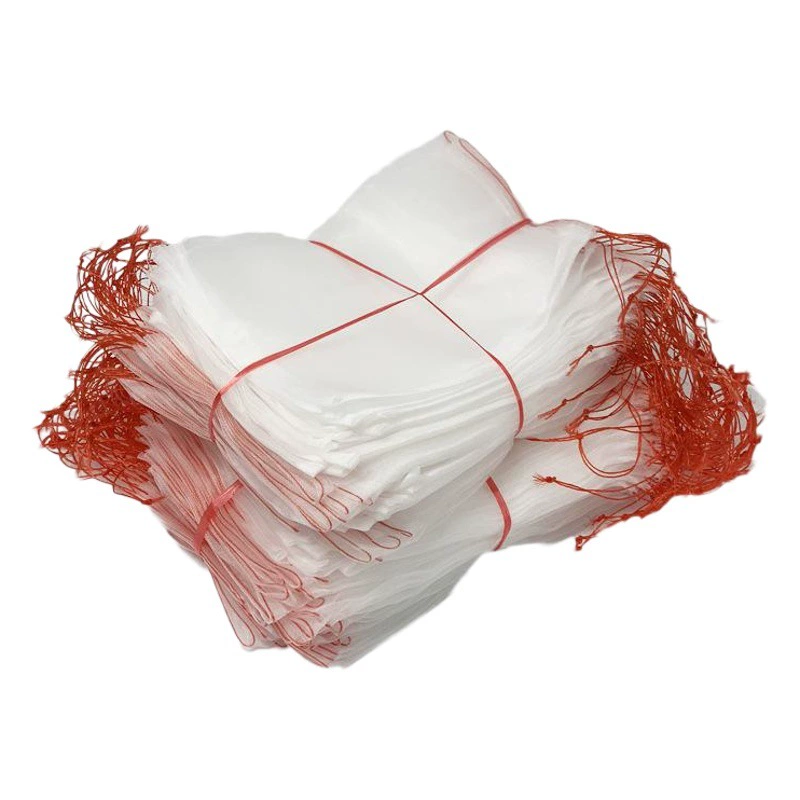 Оптовый трансграничный сетчатый мешок с защитой от насекомых, фруктовый и овощной виноград, марлевый сетчатый мешок, белый с веревкой, защищенной от птиц, сетка (небольшой размер)