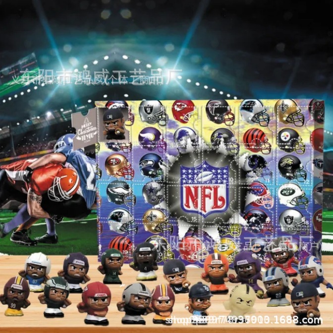Calendario de Adviento NFL en Caja Ciega de PVC, para Navidad