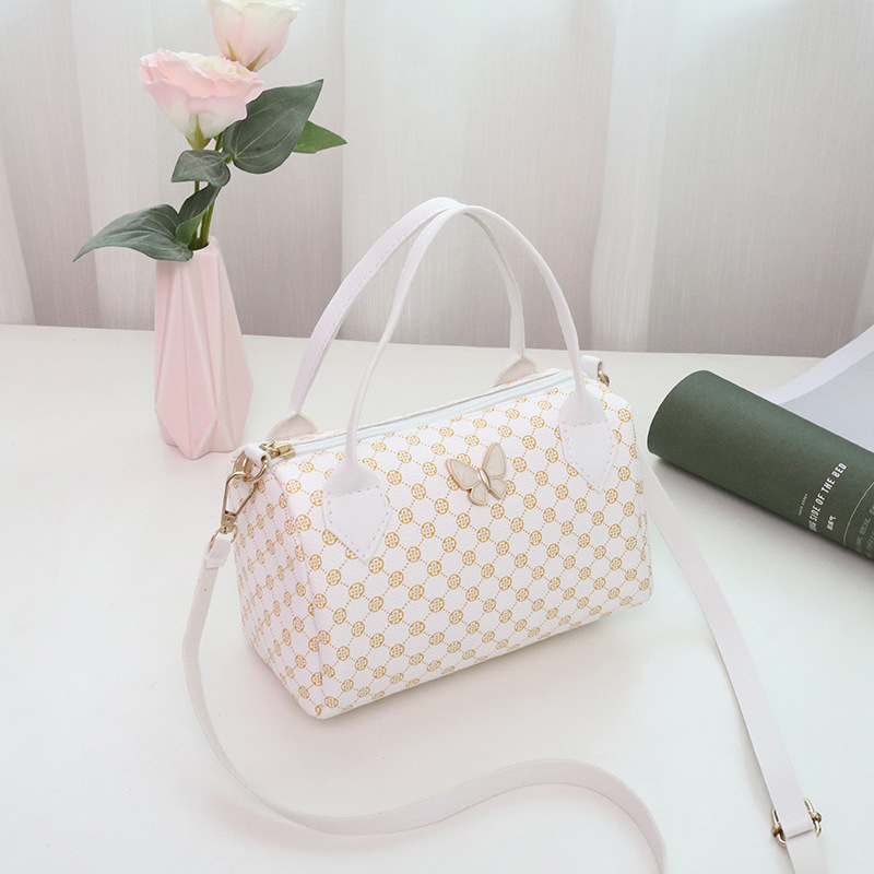 Bolso de mujer 2023 nuevo círculo impresión colgante mariposa bolso de almohada de mano bolso de teléfono móvil casual bolso de comercio exterior image 9