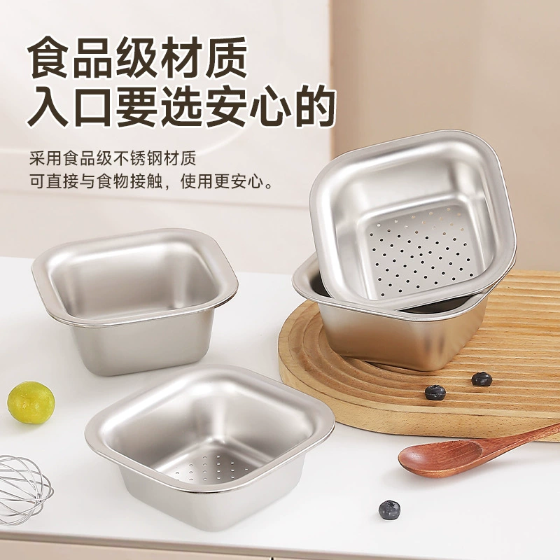 Нержавеющая сталь твердые горшки для мытья посуды миски для мытья посуды миски для рисового сита