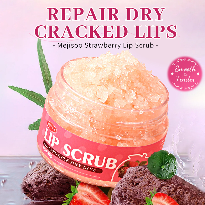 Английская версия для трансграничной торговли Strawberry Lip Scrub увлажняющий и питательный стробери-скраб для губ оптом от производителя