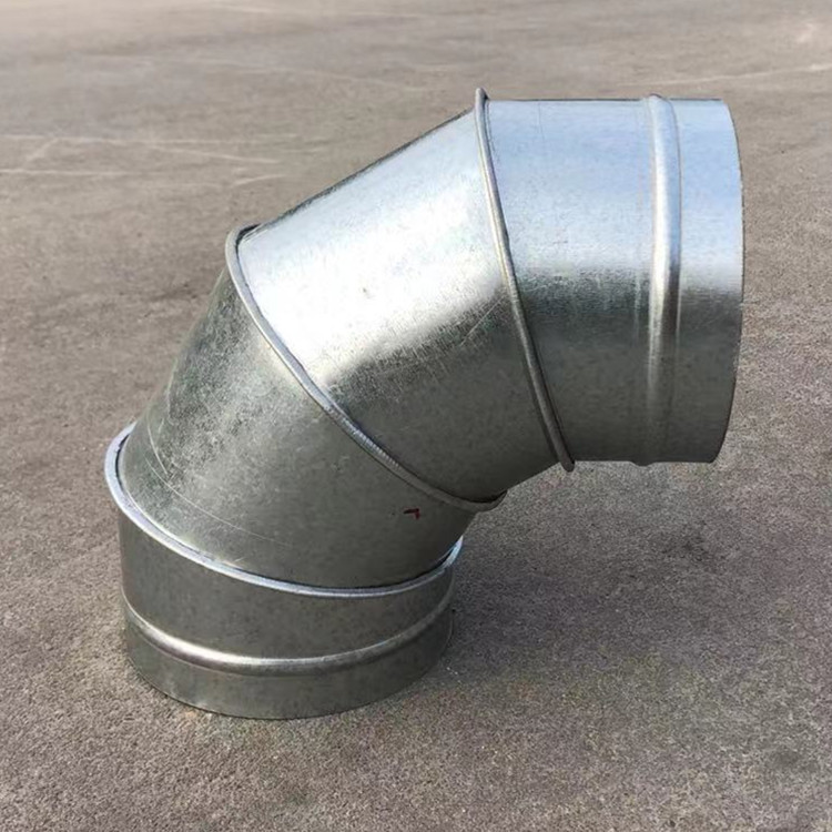 除尘排风管虾米弯头 镀锌板白铁皮防虫弯头抽风管90度弯头