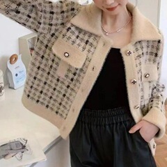 欧货小香风针织开衫女款2025秋冬季新款上衣洋气毛衣小个子短外套