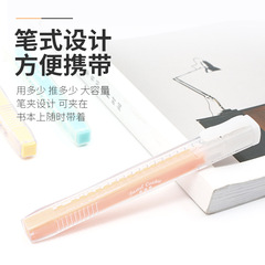 日本KOKUYO國譽橡皮糖果色淡彩曲奇可愛按動橡皮細細擦筆形橡皮