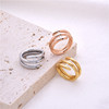 Advanced line retro brand ring stainless steel, simple and elegant design, high-quality style, bright catchy style