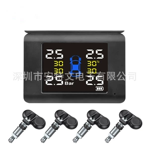 Rəngli ekranlı simsiz TPMS günəş enerjili təkər təzyiq monitoru