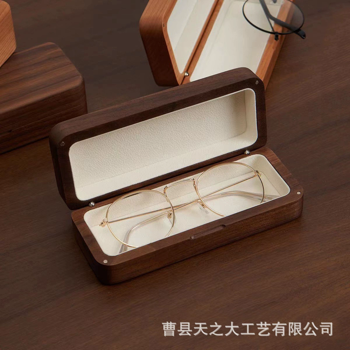 Деревянный футляр для очков с возможностью печати логотипа, удобная коробка для хранения очков для студентов, деревянная коробка для солнцезащитных очков