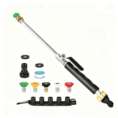 Car cleaning tools cleaning water gun car washing - black-headless-female-head-color-nozzle-five-piece-set-tape-2-gaskets