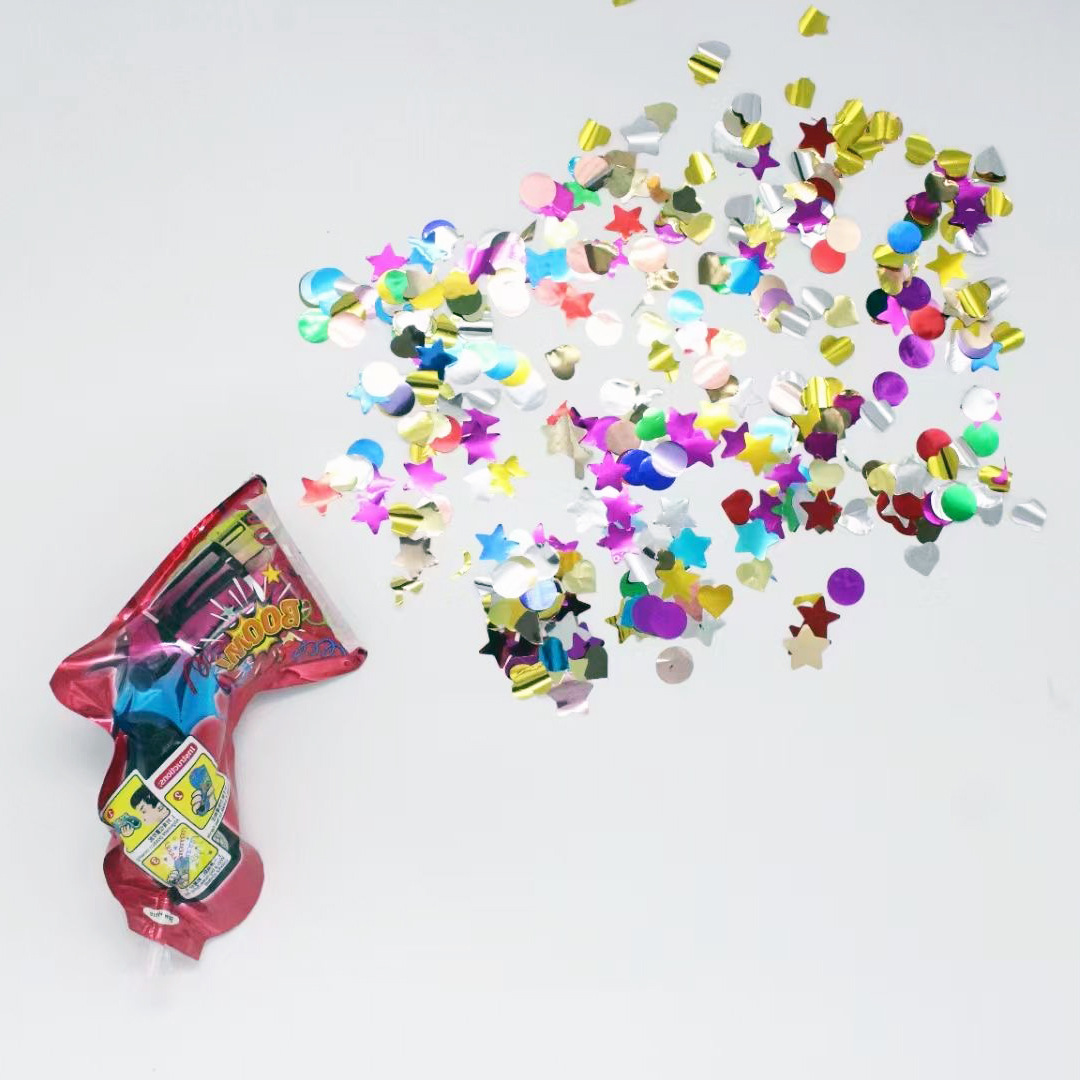 Internet celebrity hot product inflatable fireworks gun children's hand-held toy gun holiday party cheering props