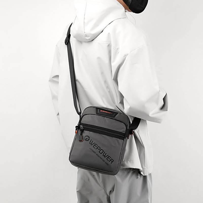 WEPOWER nuevo bolso de hombro simple y versátil bolso de hombro bolso de mensajero portátil de gran capacidad de moda al aire libre para hombres