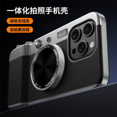 一体化されたステレオカメラはiPhone16磁気吸引携帯ケースリンゴ15ネット赤創意全包ハードケース14を適用する