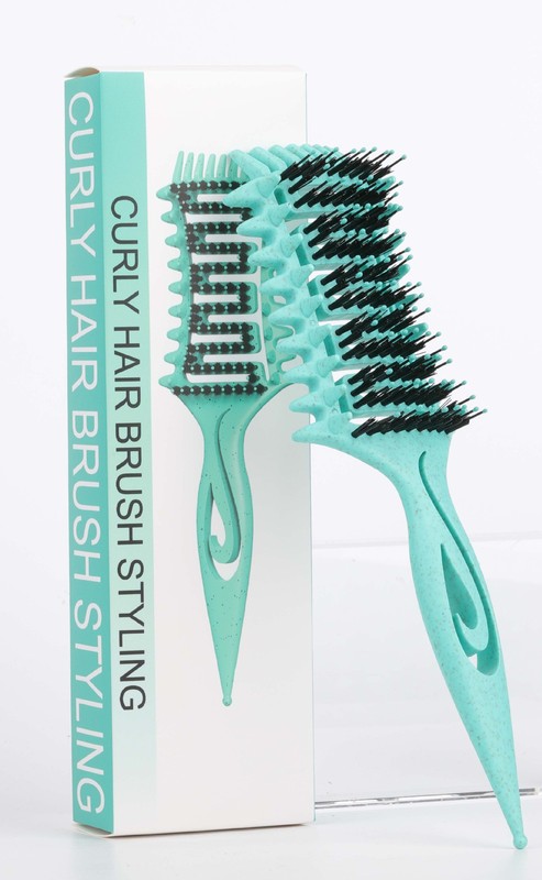 跨境弹跳梳卷曲梳排骨梳temu热销麦秸秆梳define styling brush|undefined
