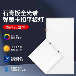 Spring Buckle Embedded Led Flat Panel Light Panel Kitchen Bathroom 30*30×60cm Gypsum Board Integrated Ceiling