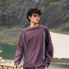 OOTD户外速干衣女长袖春秋百搭潮牌撞色宽松休闲吸湿抗菌情侣上衣