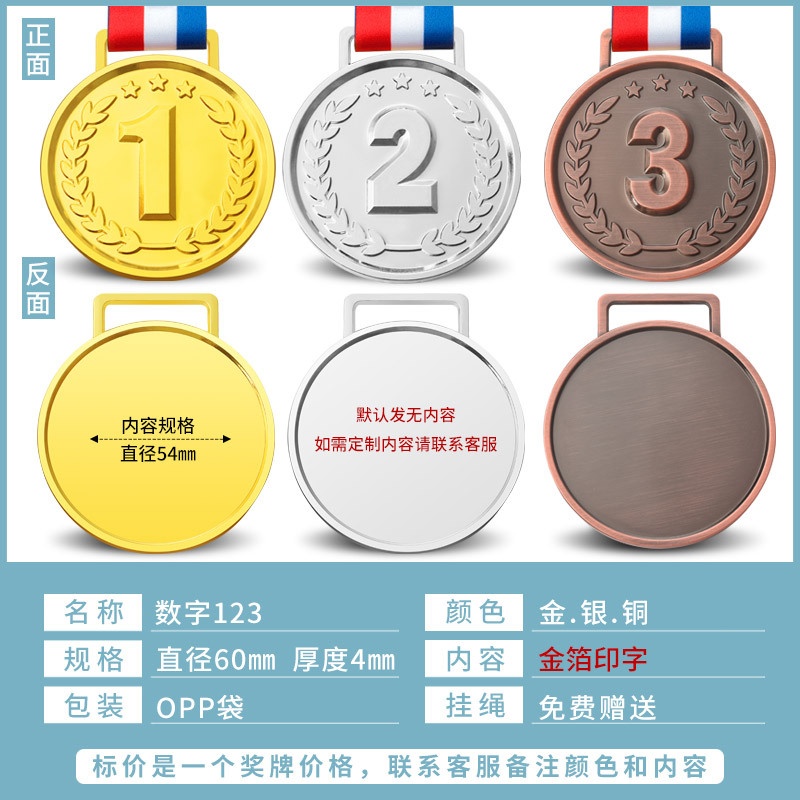 Medalla Conmemorativa Deportiva de Aleación de Zinc Personalizable Chapado en Oro image 31