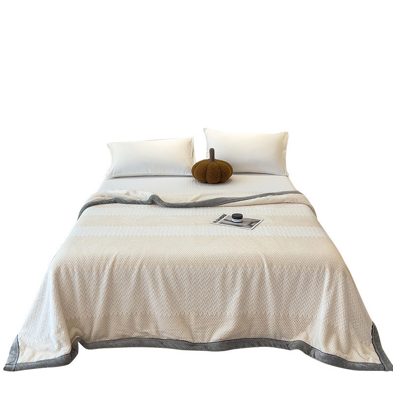 Leche mantas de peluche mantas de sofá mantas de oficina siesta mantas de aire acondicionado mantas delgadas mantas de lana de coral invierno grueso