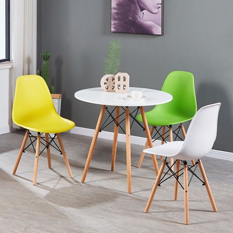 Eames Home Dining Table and Chairs, Office Chair, Casual Simple Modern Backrest Chair, Meeting Desk Chair, Bedroom Vanity Chair Eames Home Dining Table and Chairs, Office Chair, Casual Simple Modern Backrest Chair, Meeting Desk Chair, Bedroom Vanity Chair