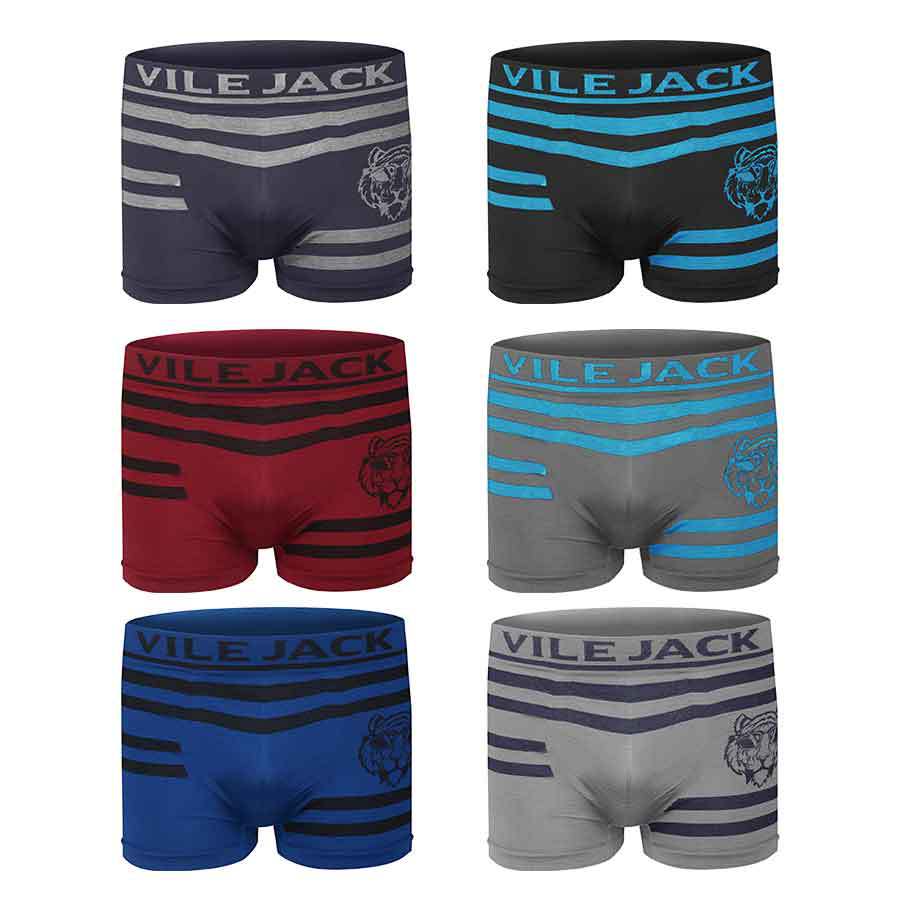 Calzoncillos deportivos tipo bóxer para hombre, shorts sin costuras de tiro medio con un único estampado de tigre, ropa interior masculina para exportación.